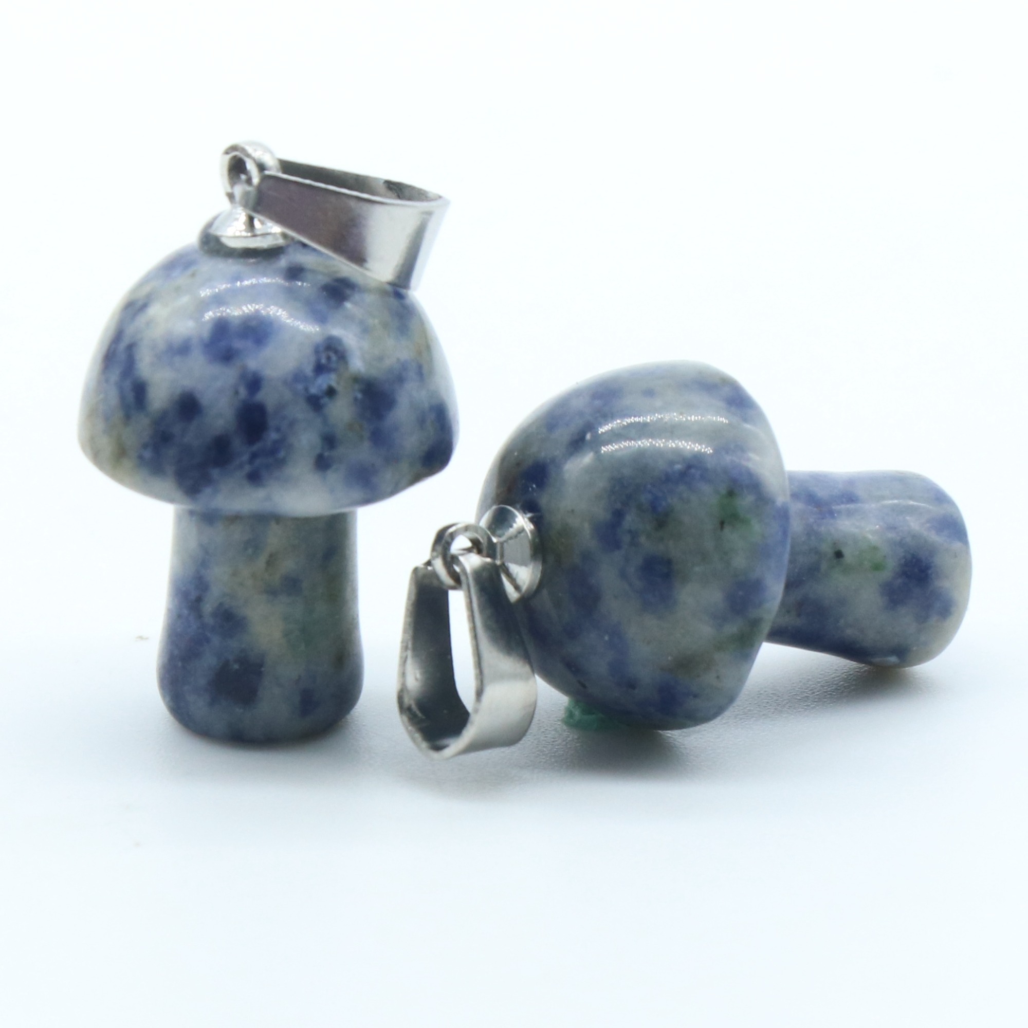 Healing Chakra Crystal Mushroom Pendant for Making Jewelry Necklace Earrings Bracelets Natural Gemstone Rock Charm Choker Pendants