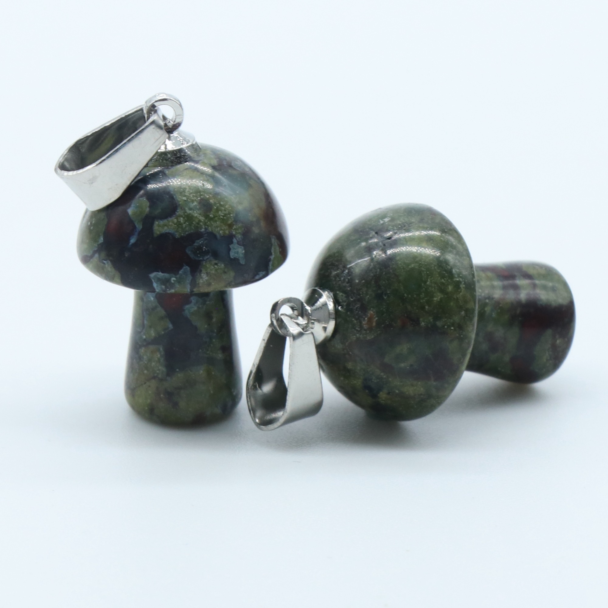 Healing Chakra Crystal Mushroom Pendant for Making Jewelry Necklace Earrings Bracelets Natural Gemstone Rock Charm Choker Pendants