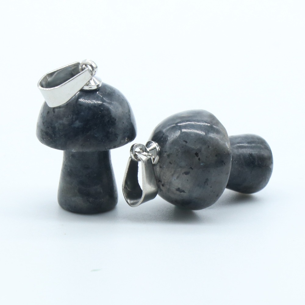 Healing Chakra Crystal Mushroom Pendant for Making Jewelry Necklace Earrings Bracelets Natural Gemstone Rock Charm Choker Pendants