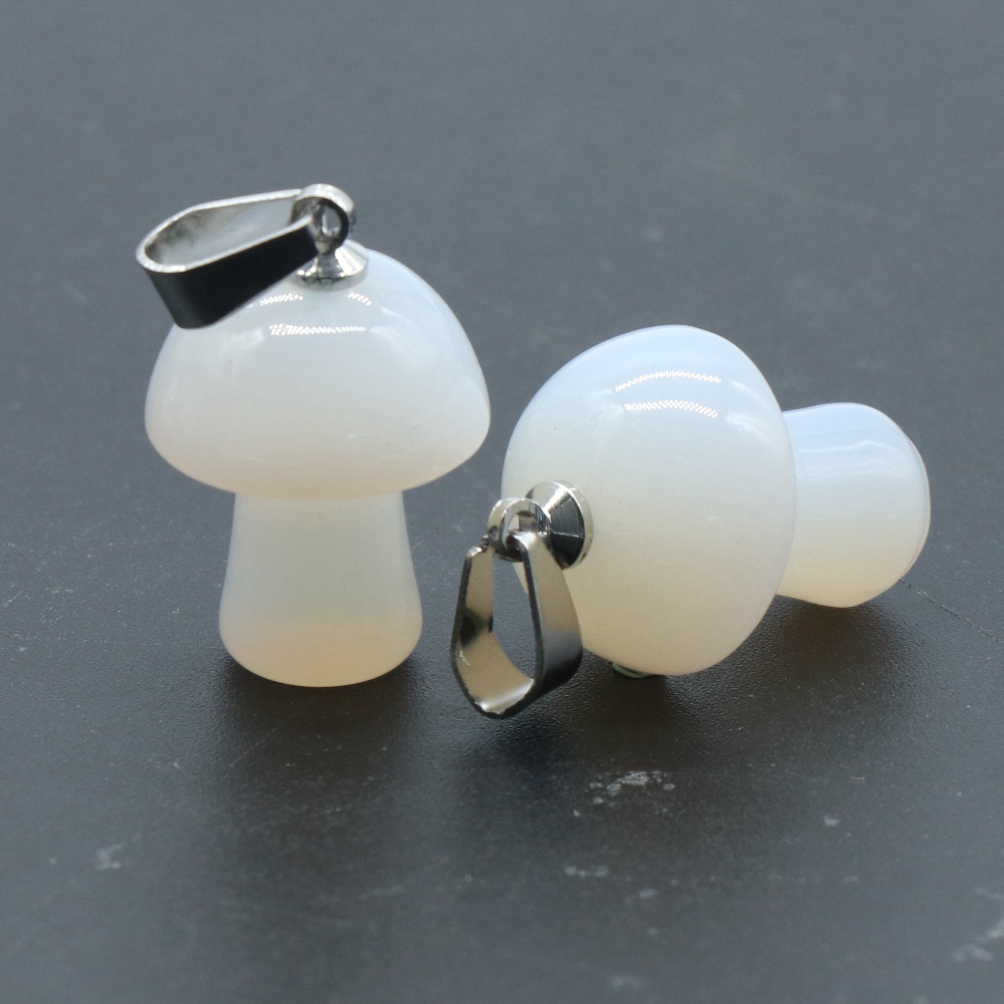 Healing Chakra Crystal Mushroom Pendant for Making Jewelry Necklace Earrings Bracelets Natural Gemstone Rock Charm Choker Pendants