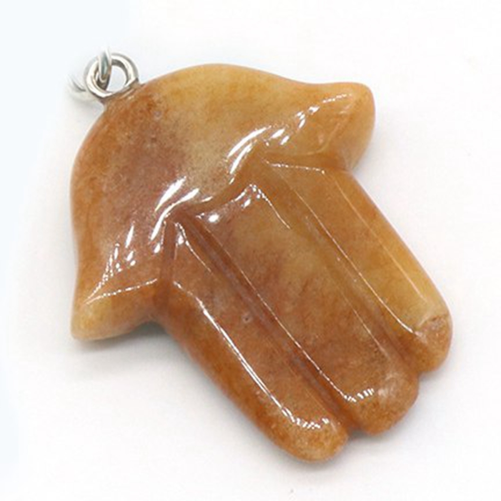 Cute Healing Crystal Opal Tiger Eye Necklace Hand Shape Natural Stone Pendant Necklaces collier Gift Wholesale