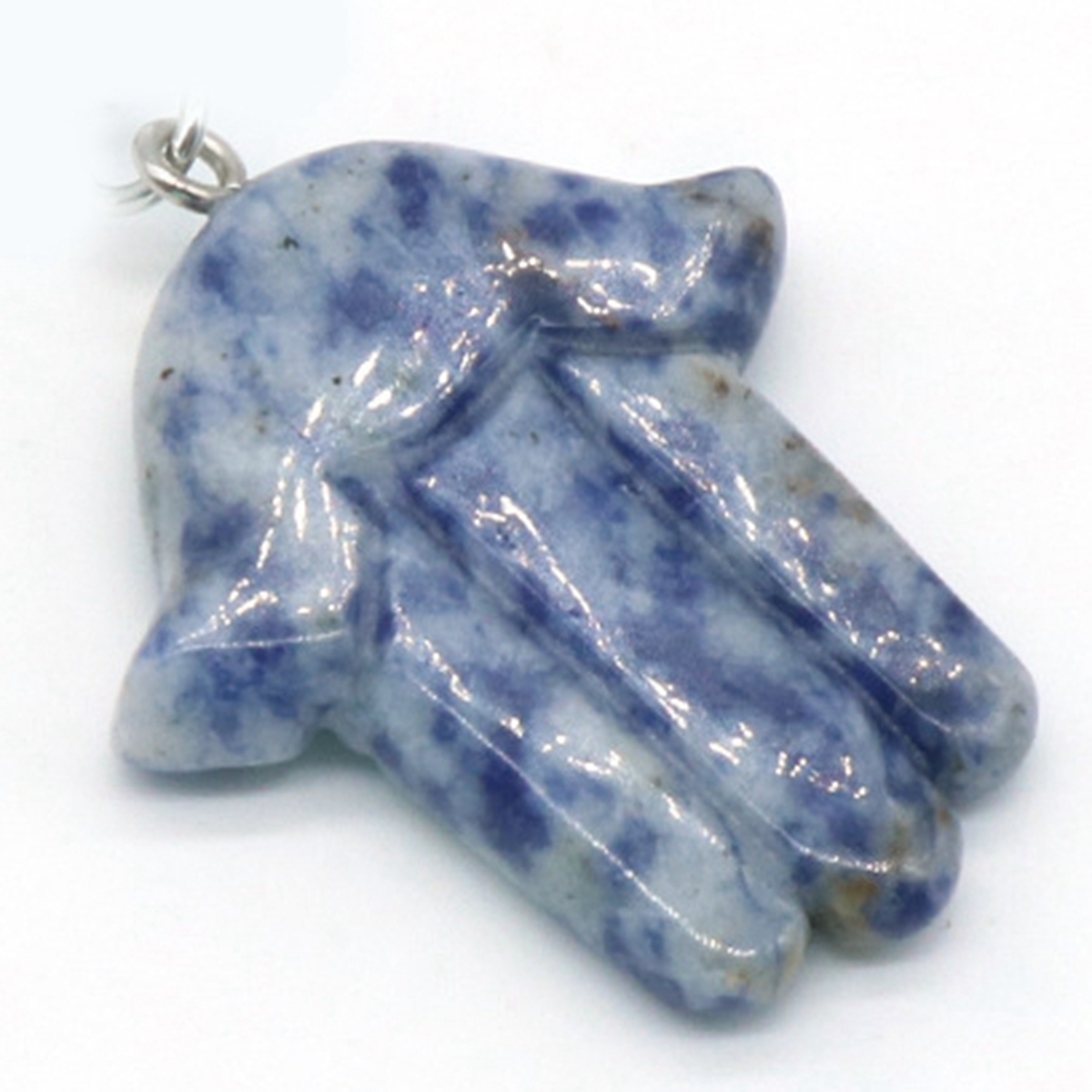 Cute Healing Crystal Opal Tiger Eye Necklace Hand Shape Natural Stone Pendant Necklaces collier Gift Wholesale