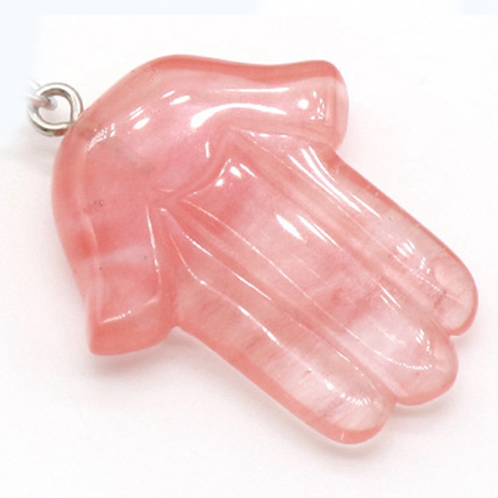 Cute Healing Crystal Opal Tiger Eye Necklace Hand Shape Natural Stone Pendant Necklaces collier Gift Wholesale