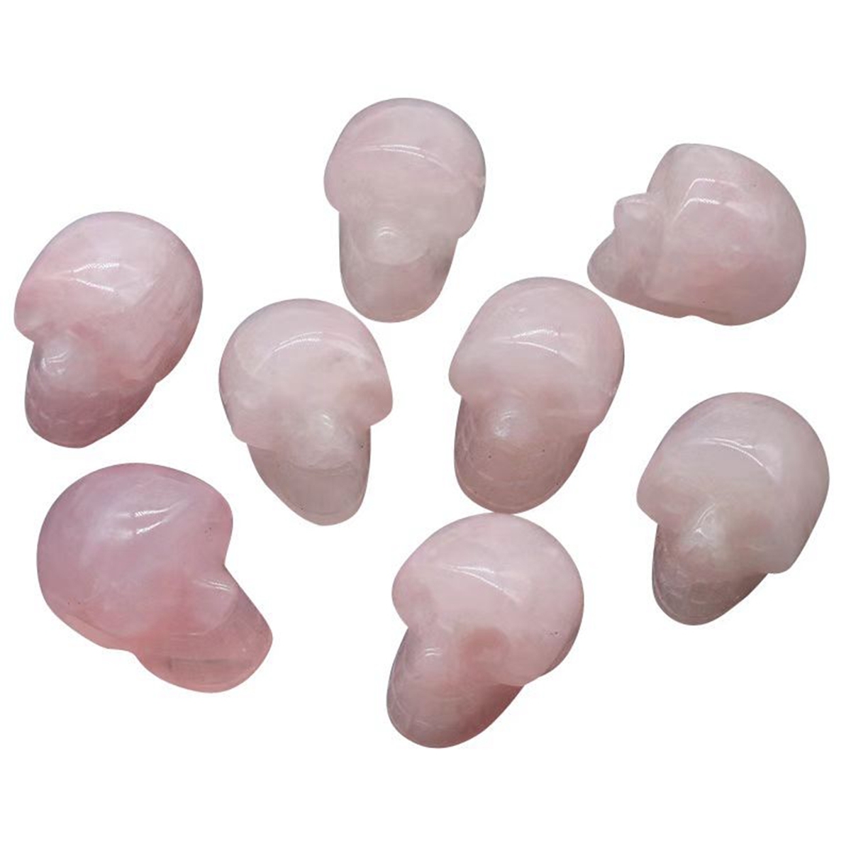23mm Natural Crystal Quartz Skull Figurine Reiki Healing Energy Stones Ornaments Carved Statue Gemstone Home Decor Halloween Gift
