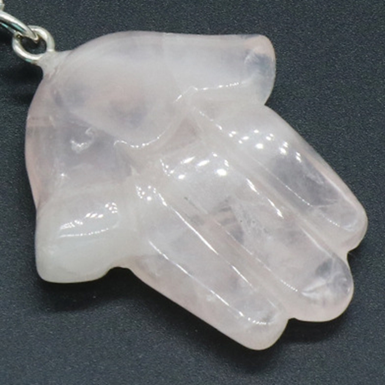 Cute Healing Crystal Opal Tiger Eye Necklace Hand Shape Natural Stone Pendant Necklaces collier Gift Wholesale
