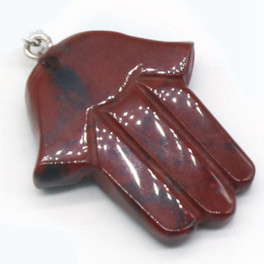 Cute Healing Crystal Opal Tiger Eye Necklace Hand Shape Natural Stone Pendant Necklaces collier Gift Wholesale