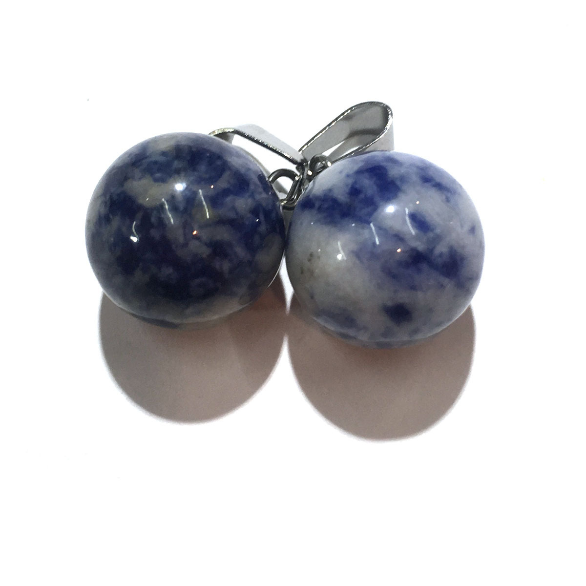 Fashion Chakra Round Stone Pendants Mixed Healing Crystal Quartz Gemstone Charms For Necklace Jewelry