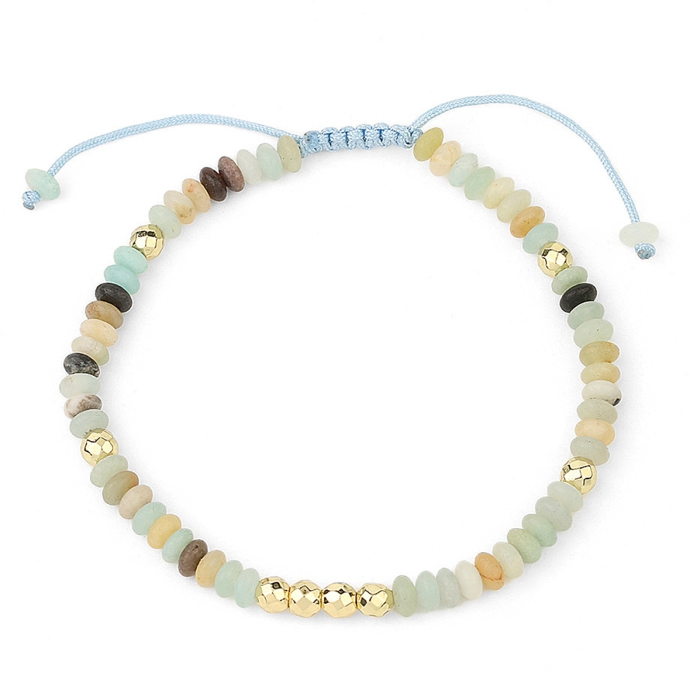 Bohemian 4mm Healing Stone Beads Bracelets for Women Men Semi-precious Adjustable Handmade Gemstone Crystal Beaded Bracelet