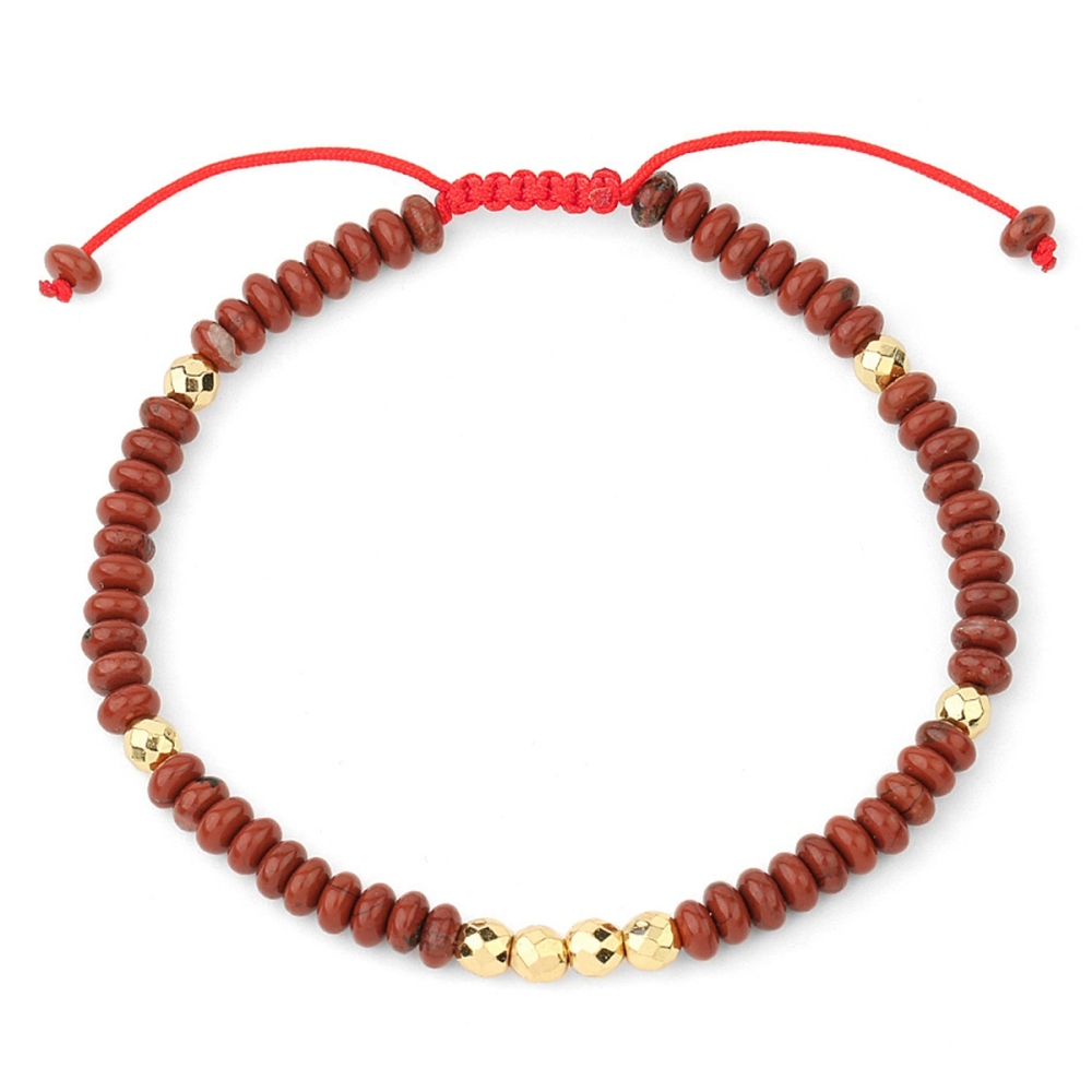 Bohemian 4mm Healing Stone Beads Bracelets for Women Men Semi-precious Adjustable Handmade Gemstone Crystal Beaded Bracelet