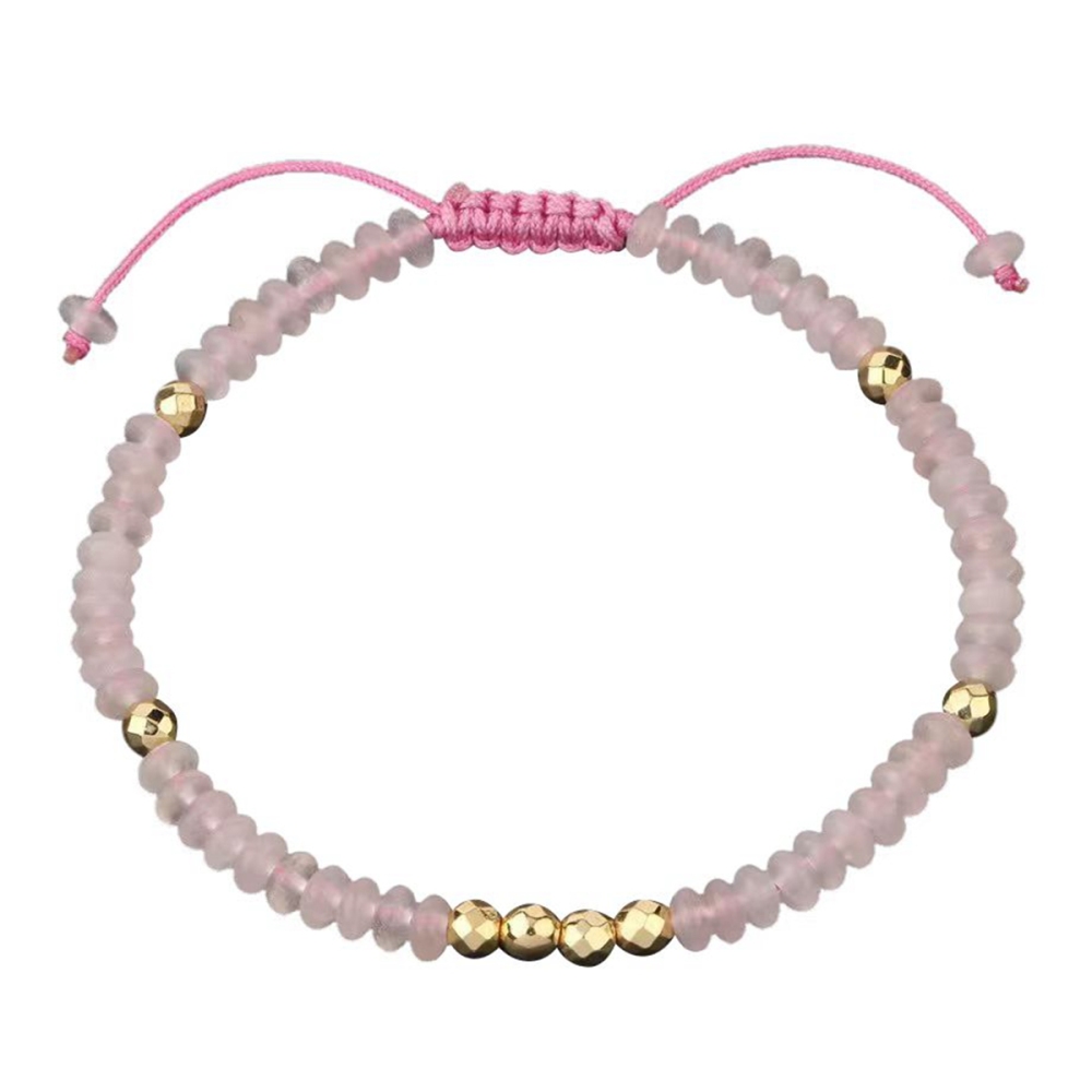 Bohemian 4mm Healing Stone Beads Bracelets for Women Men Semi-precious Adjustable Handmade Gemstone Crystal Beaded Bracelet