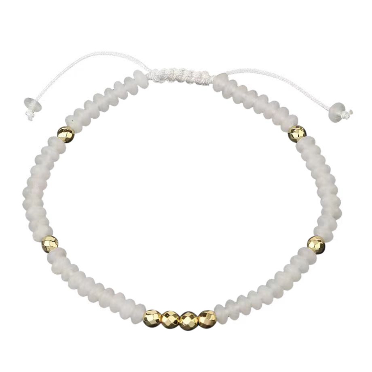 Bohemian 4mm Healing Stone Beads Bracelets for Women Men Semi-precious Adjustable Handmade Gemstone Crystal Beaded Bracelet
