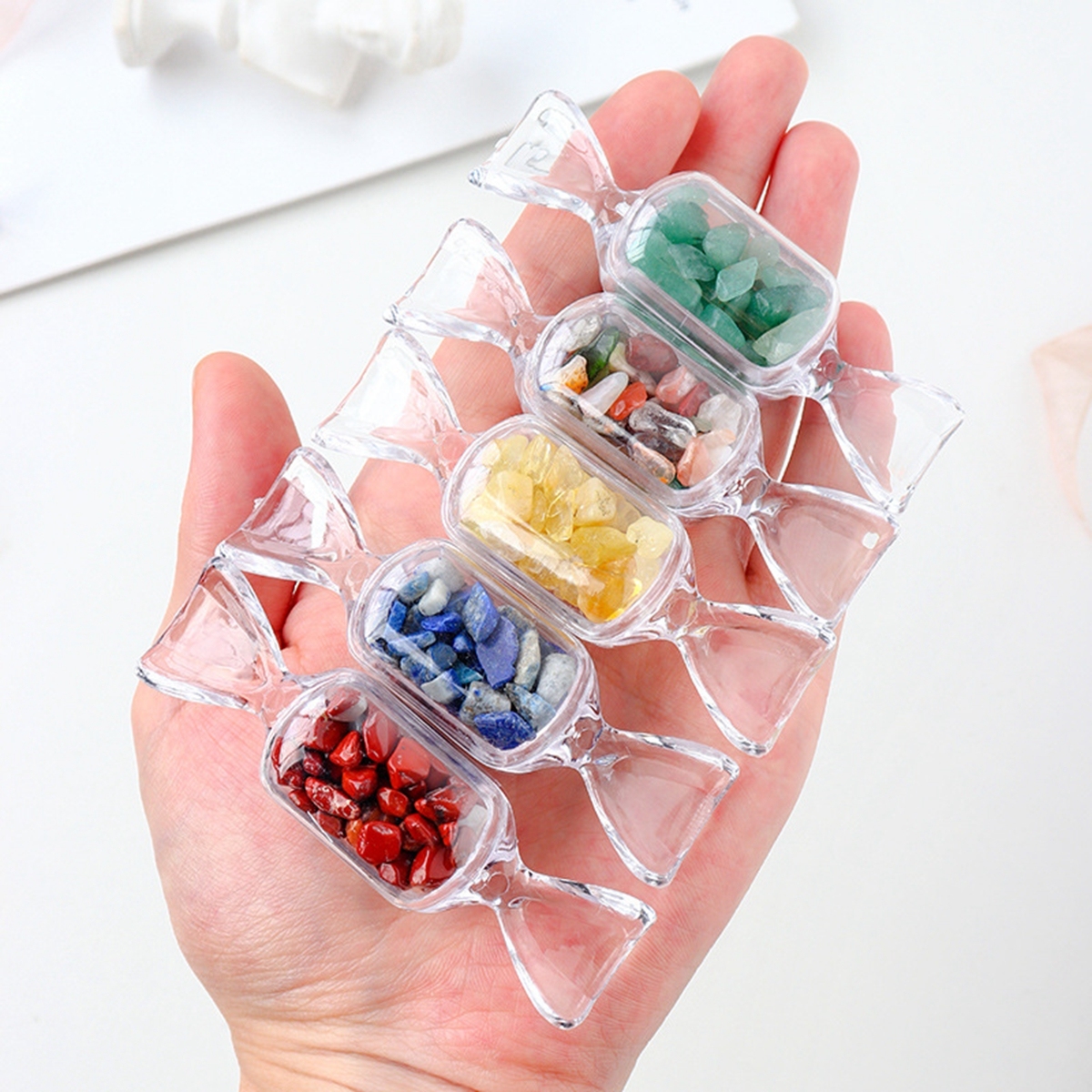 Halloween crystal gift Natural Crystals Tumble Stone Healing Stones Colorful Crystal Chips Candy For Gifts