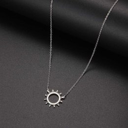 Necklace Blessing Gift Card, Small Dainty Gold Sun God Light with Rope Pendant Chain - Classy Costume Choker Jewelry