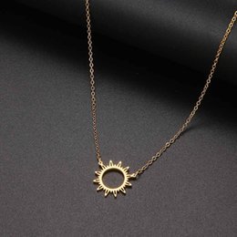 Necklace Blessing Gift Card, Small Dainty Gold Sun God Light with Rope Pendant Chain - Classy Costume Choker Jewelry