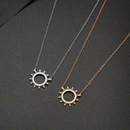 Necklace Blessing Gift Card, Small Dainty Gold Sun God Light with Rope Pendant Chain - Classy Costume Choker Jewelry