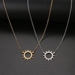 Necklace Blessing Gift Card, Small Dainty Gold Sun God Light with Rope Pendant Chain - Classy Costume Choker Jewelry