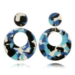 Acrylic hoop Earrings For Women Girls Statement Geometric Earring Resin Acetate Drop Dangle Mottled stud Fashion Jewelry