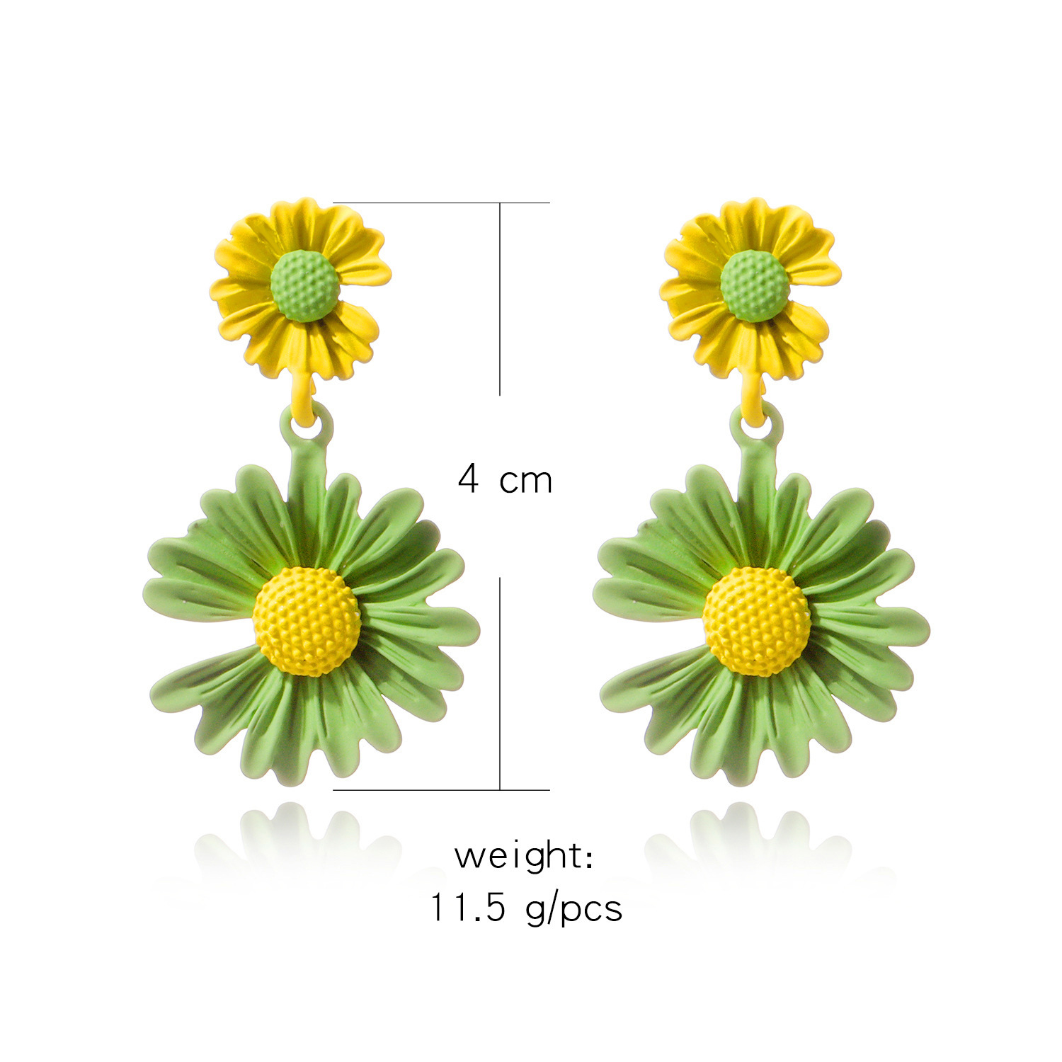 Small Daisy Stud Earrings for Women Girl S925 Silver Needle Color Sunflower Flower Hypoallergenic Earrings for Sensitive Ears