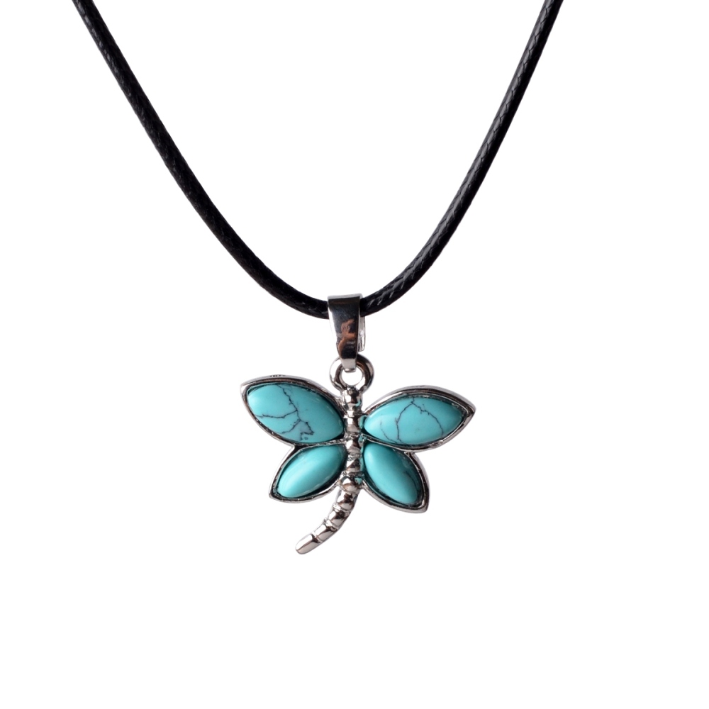 Silver Dragonfly alloy Pendant Fashion Bohemian Jewelry Ethnic Multi-layer Chain Colorful Enamel Dragonfly Pendant