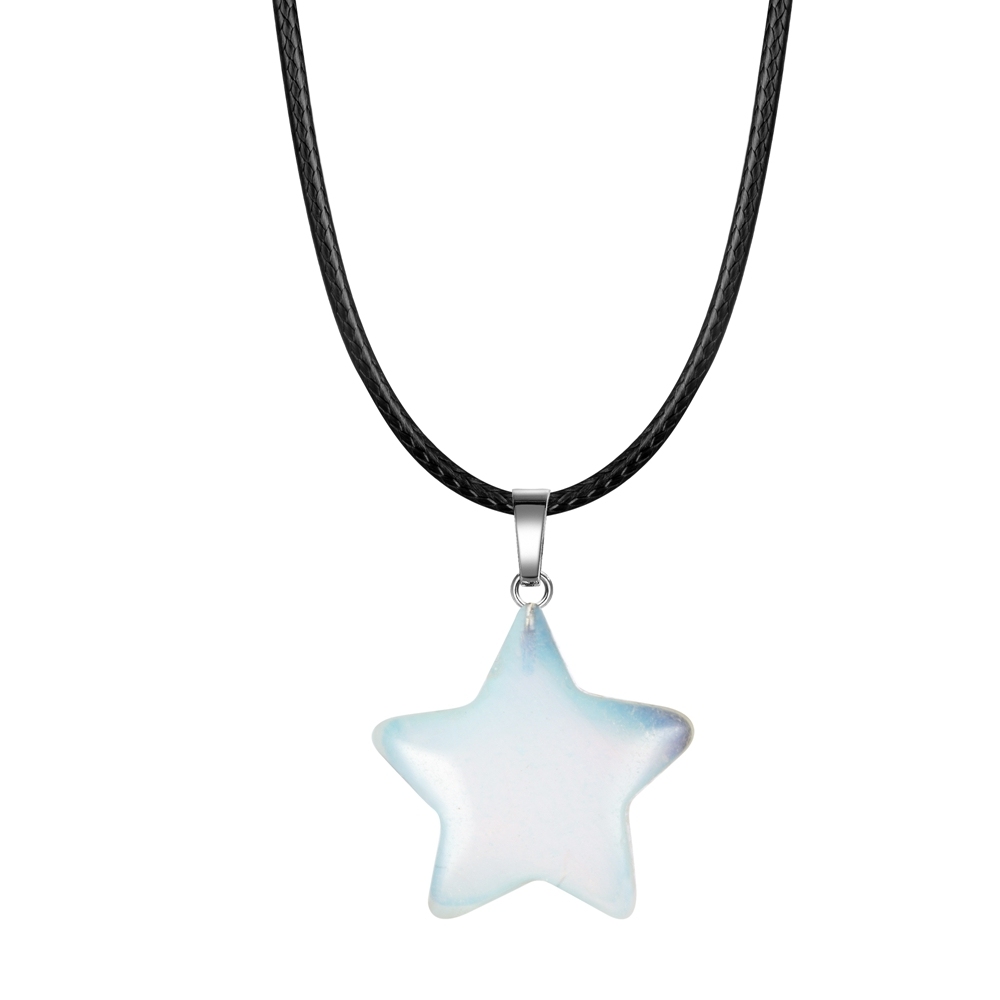 Natural Crystal Star Pendant Healing Crystal Quartz Chakra Gemstone Rock Charms Mixed for Necklace Jewelry Making