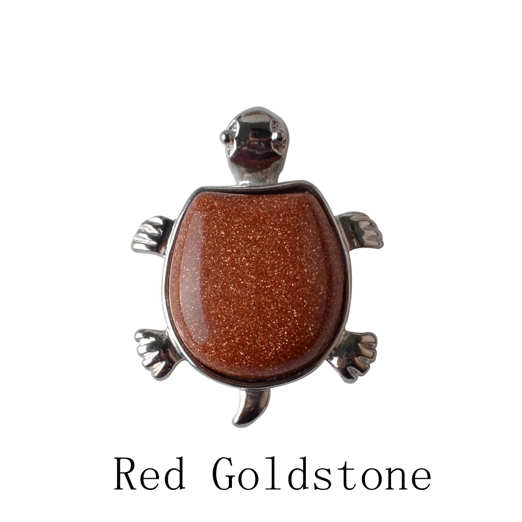 Silver Longevity Turtle Gemstone Pendant Healing Stone Necklace Tortoise Men's Women's Birthstone Jewelry Treatment