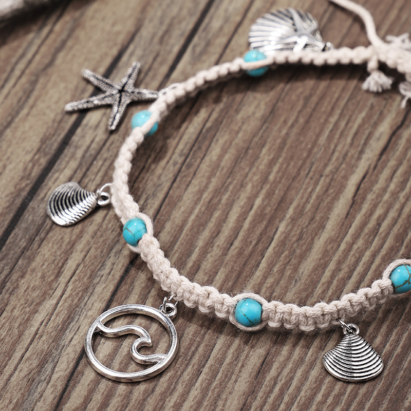 Shell Anklet for Women Summer Natural Cowrie Adjustable Ankle Bracelet Handmade Boho Hawaiian Beach Seashell Jewelry for Girls