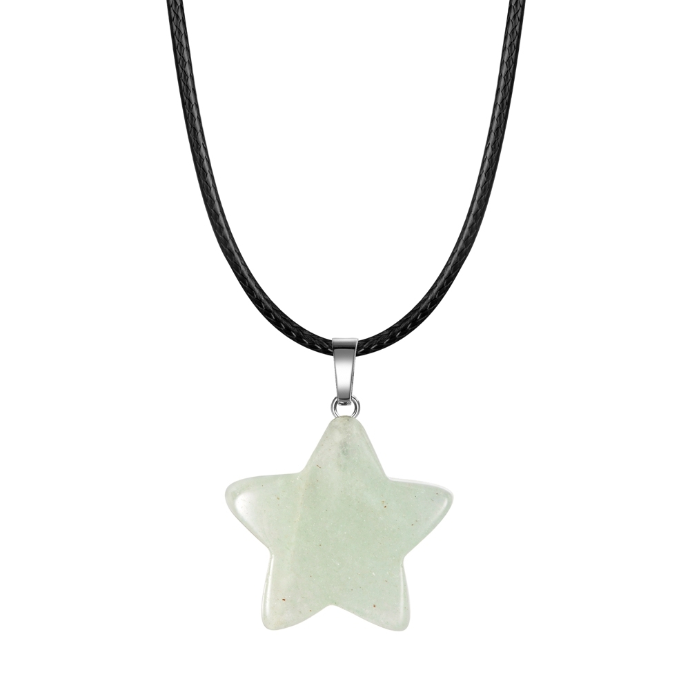 Natural Crystal Star Pendant Healing Crystal Quartz Chakra Gemstone Rock Charms Mixed for Necklace Jewelry Making