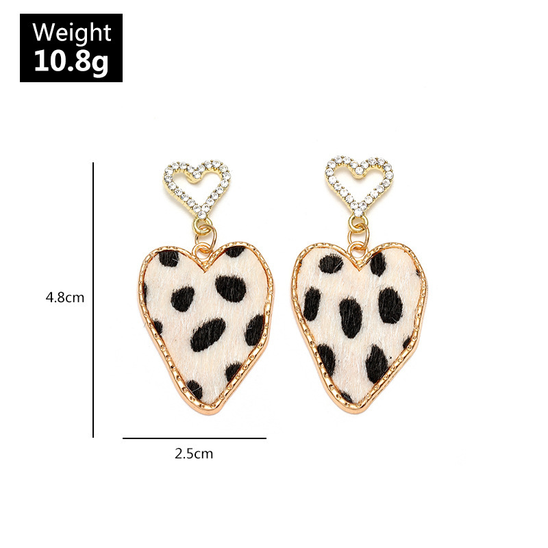 New Leopard Print Jewelry Big Earrings Water Drop Shaped Pendant Womens Leather Earrings