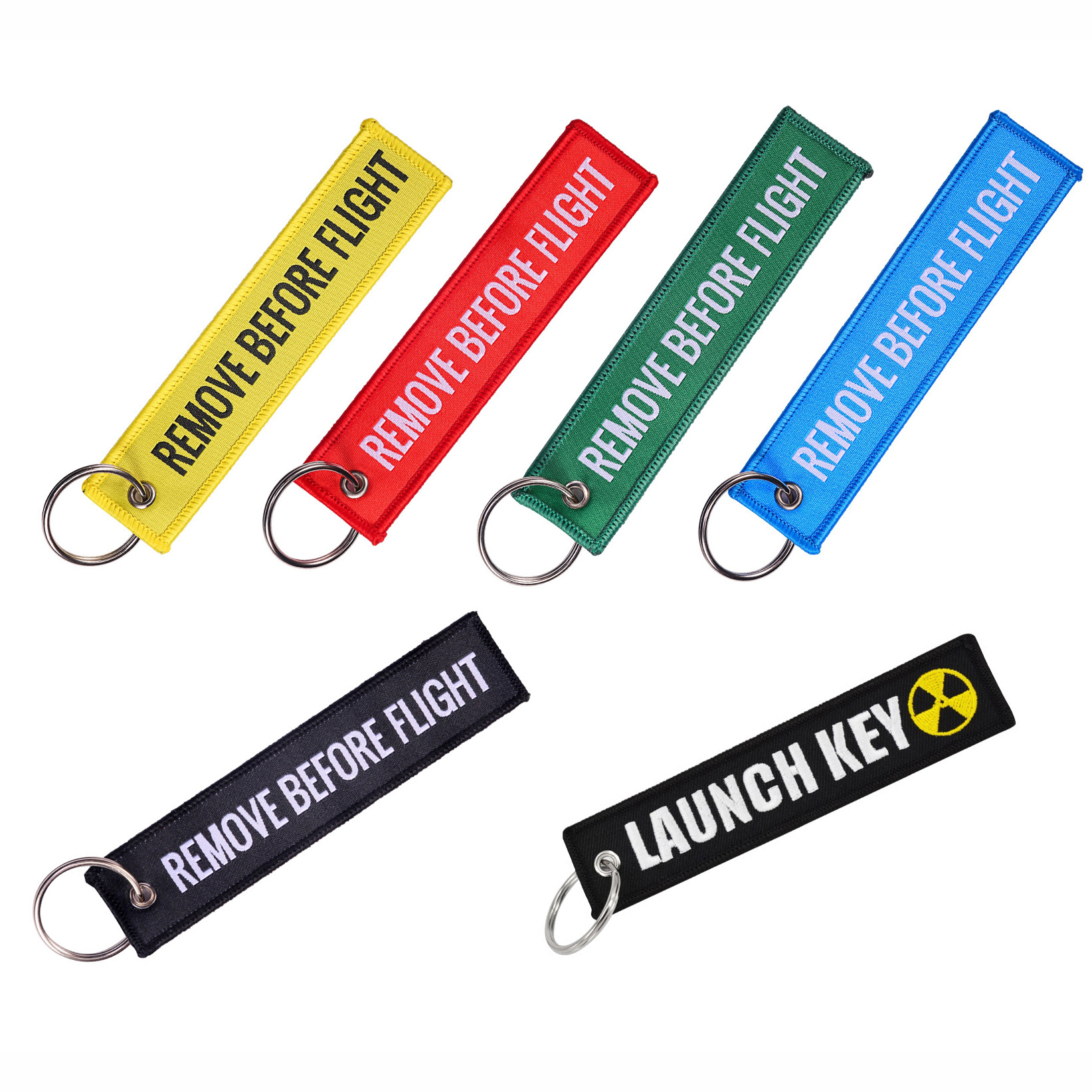 Cheap Price Embroidery Text Key Ring Key Chain Motorcycle Car Biker Cycling Keyring Custom Logo