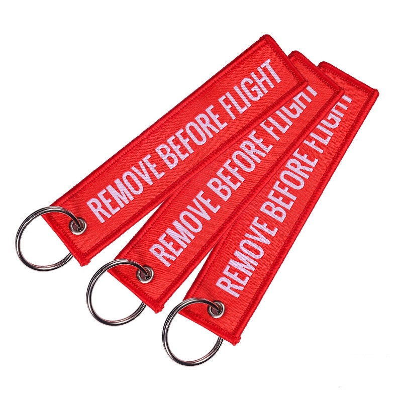 Cheap Price Embroidery Text Key Ring Key Chain Motorcycle Car Biker Cycling Keyring Custom Logo