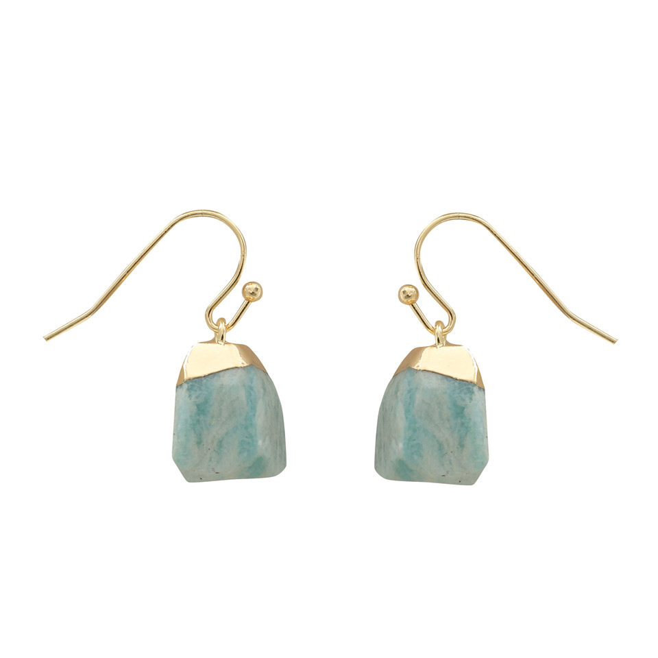 Irregular Cut Original Stones Jewelry Earring Charm Crystal Gold Plated Natural Amethyst Faceted Post Stud Earrings
