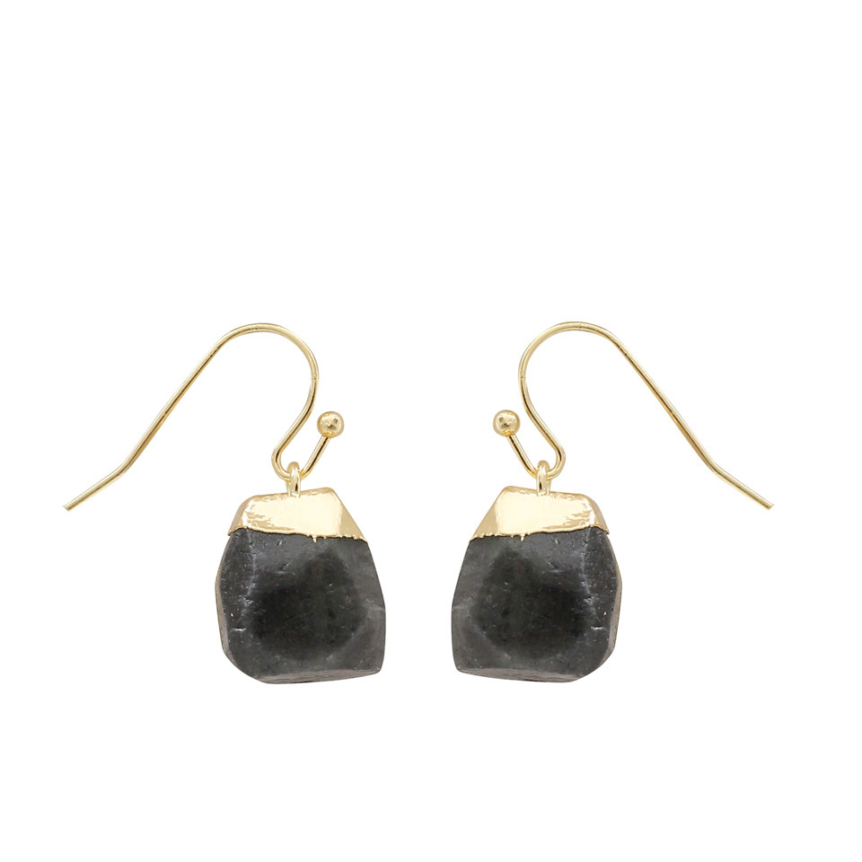 Irregular Cut Original Stones Jewelry Earring Charm Crystal Gold Plated Natural Amethyst Faceted Post Stud Earrings