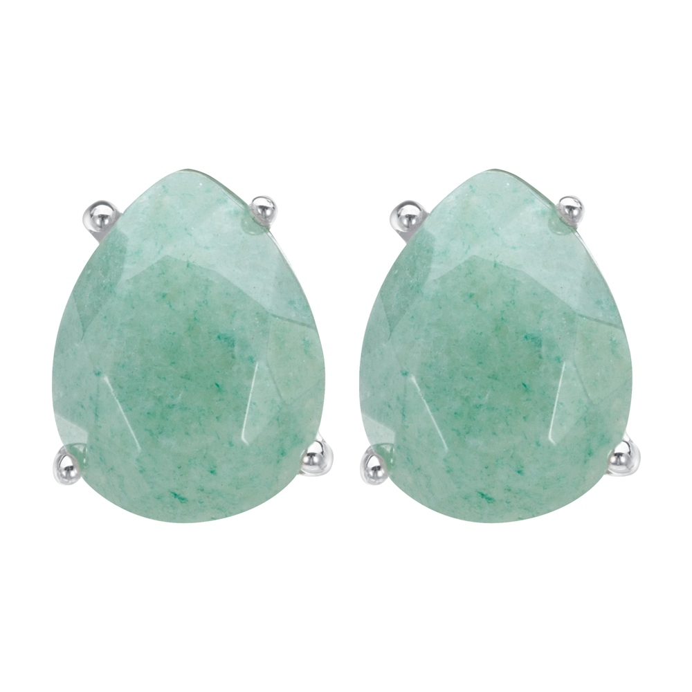 Natural Stone Crystal Earrings Jewelry Water Drop Cut Amethyst Tiger Eye Green Aventurine Earrings