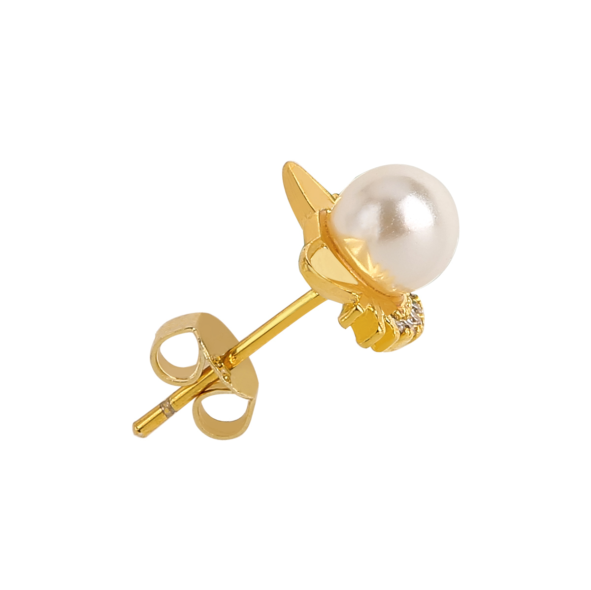 Cute Cat Earrings Freshwater Pearl Earrings Sterling Silver Stud Earrings for Women Gift