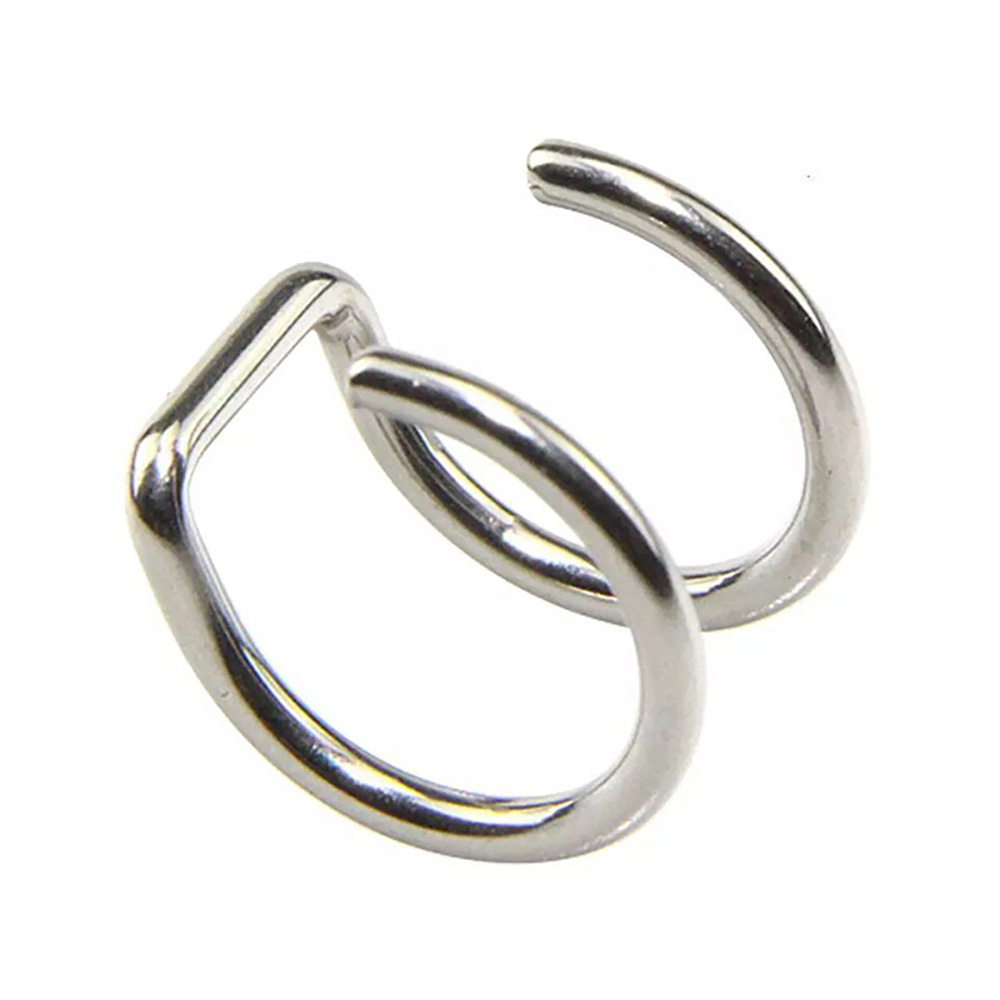 4 Pairs Stainless Steel Ear Cuff Helix Cartilage Clip on Wrap Earrings Ring Adjustable for Women and Girls