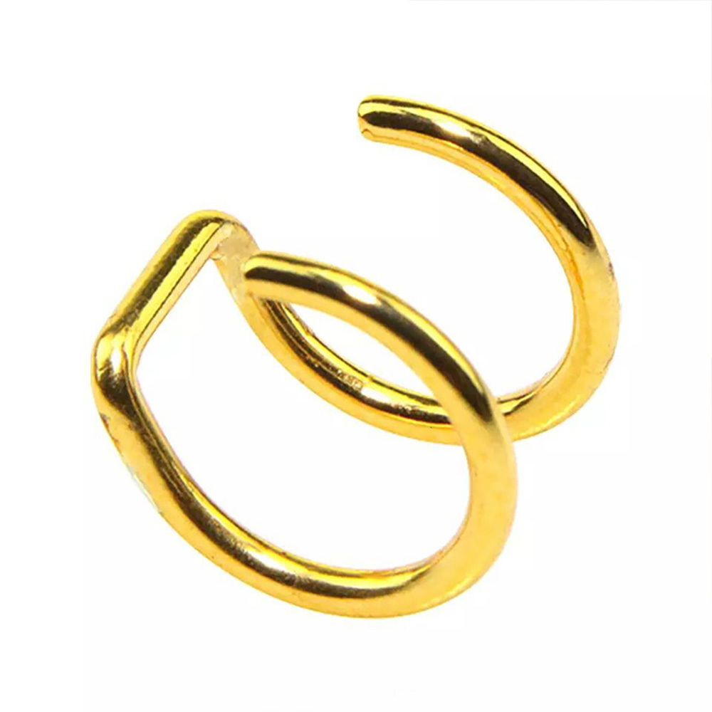 4 Pairs Stainless Steel Ear Cuff Helix Cartilage Clip on Wrap Earrings Ring Adjustable for Women and Girls