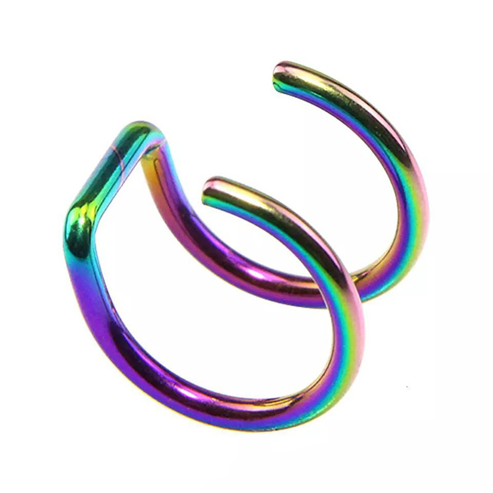 4 Pairs Stainless Steel Ear Cuff Helix Cartilage Clip on Wrap Earrings Ring Adjustable for Women and Girls