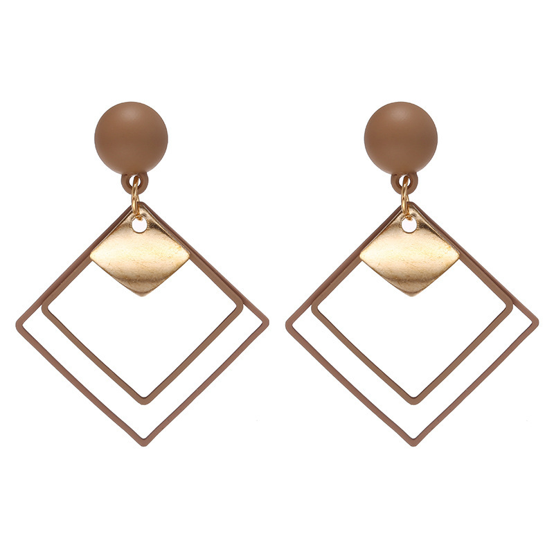 6 Pairs Drop Dangle Earrings Set Big Geometric Pearl Hoop Earring Shell Metal stud Bohemian charm women