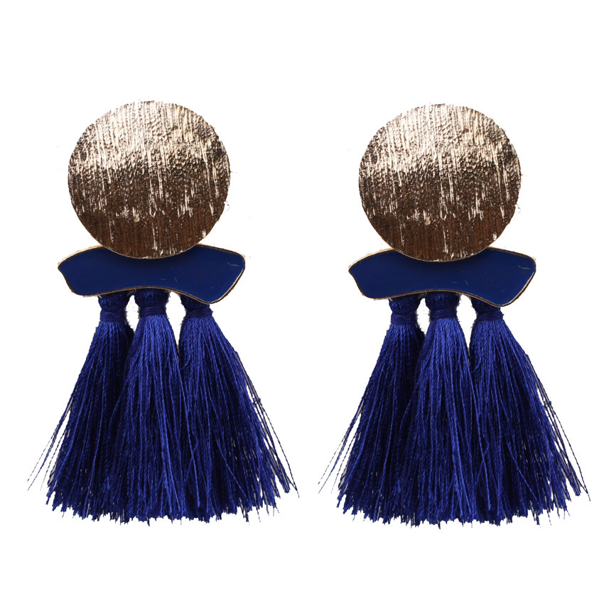 Irregular Round Tassel Earrings In 7 Colors for Ladies' Birthday Party Earrings