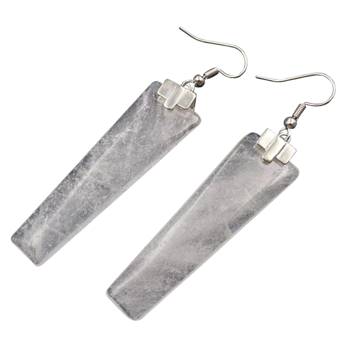 Fashion Earrings Natural Crystal Stone Geometric Amethyst Rose Quartz Tiger Eye Stones Earrings for Women and Girl Jewelry