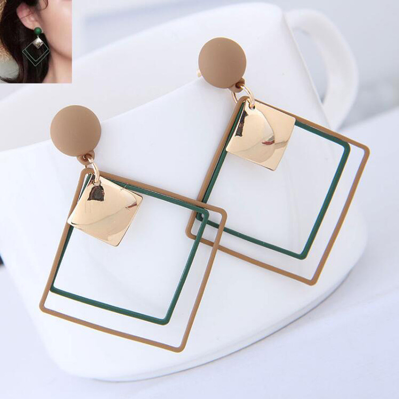 6 Pairs Drop Dangle Earrings Set Big Geometric Pearl Hoop Earring Shell Metal stud Bohemian charm women