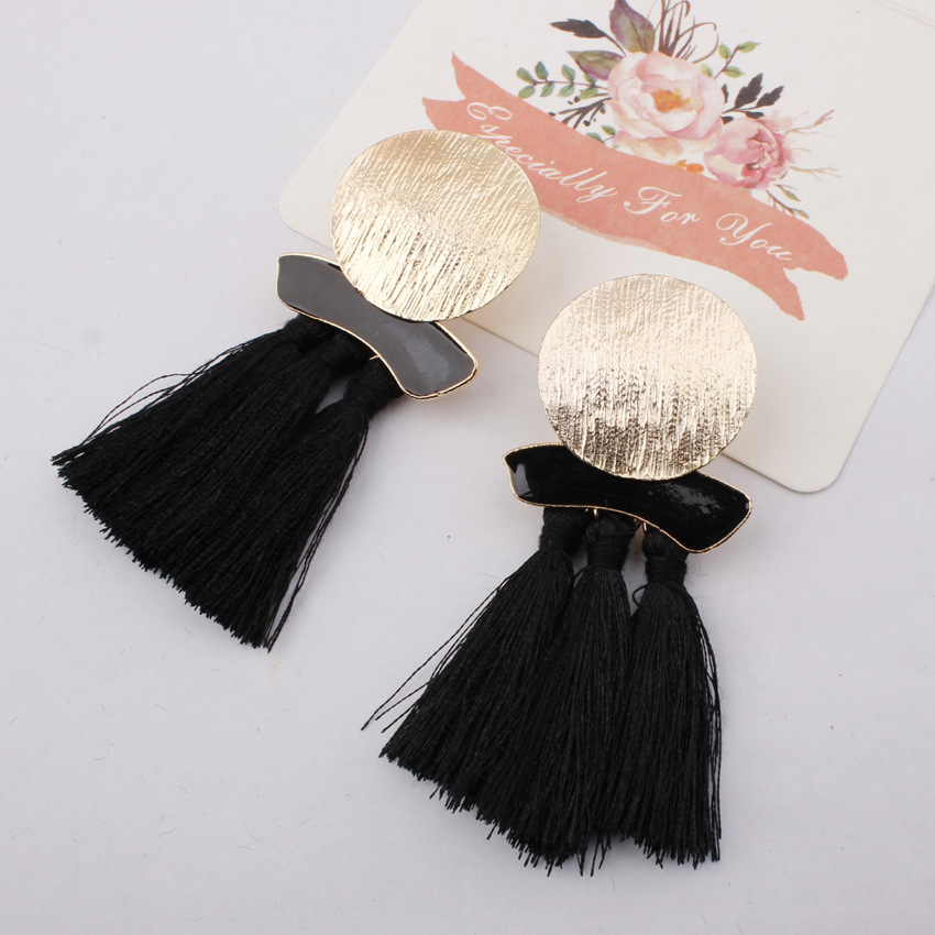 Irregular Round Tassel Earrings In 7 Colors for Ladies' Birthday Party Earrings