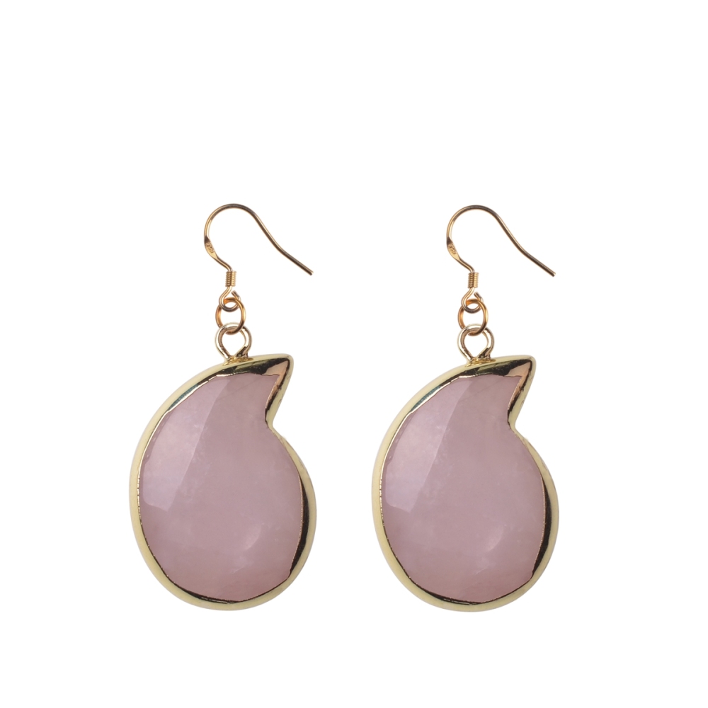 Natural Stone Conch Earring for Women Gemstone Birthstone Dangle Earrings Fashion Jewelry Birthday Gifts for Girls