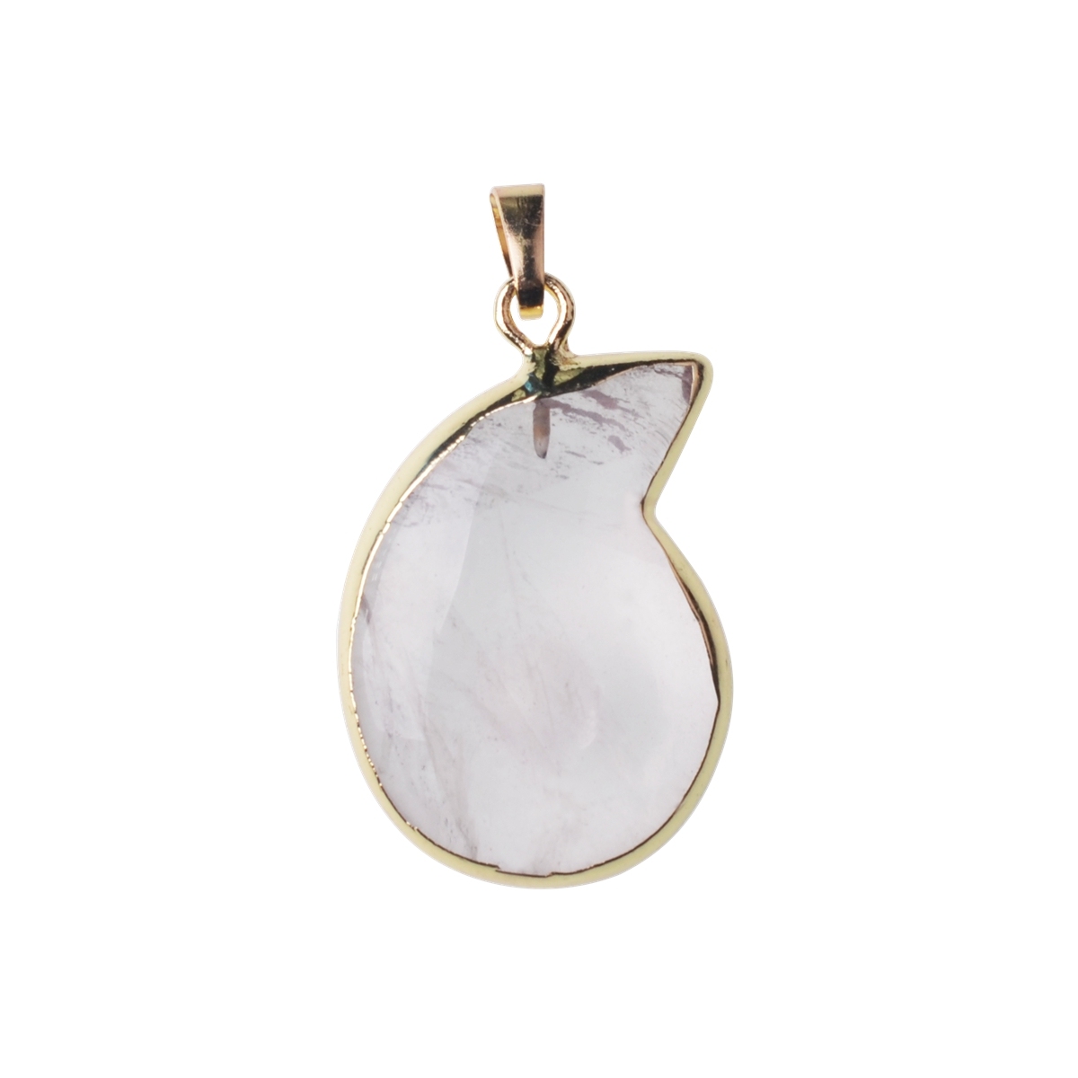 Natural Stone Pendants Comma Shape Polished Crystal Agate Stone Charms for Jewelry Making Necklace