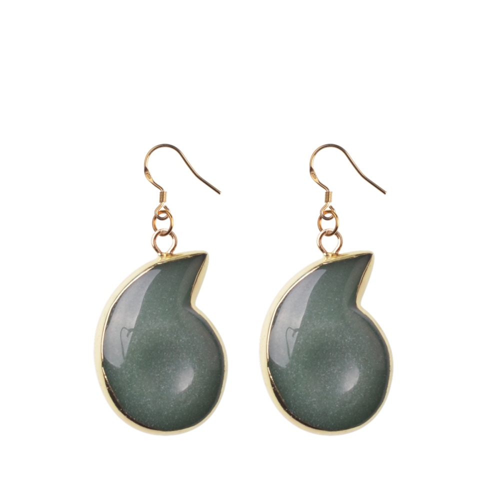 Natural Stone Conch Earring for Women Gemstone Birthstone Dangle Earrings Fashion Jewelry Birthday Gifts for Girls