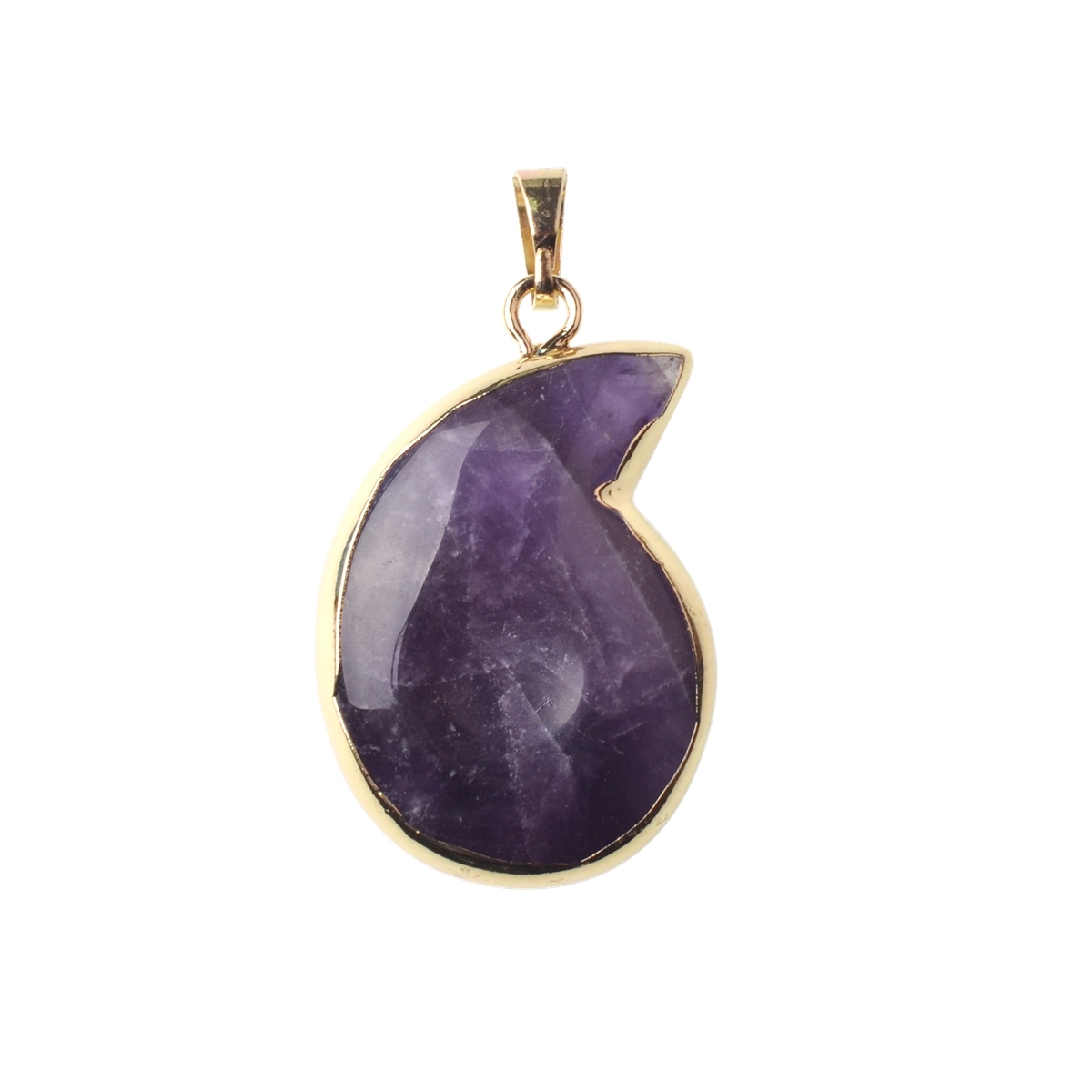 Natural Stone Pendants Comma Shape Polished Crystal Agate Stone Charms for Jewelry Making Necklace