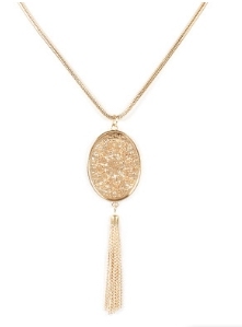 Long Pendant Necklaces For Women Knot Disk Circle Tassel Pendant Statement Sweater Necklace Set Gold Silver Chain Girl Jewelry