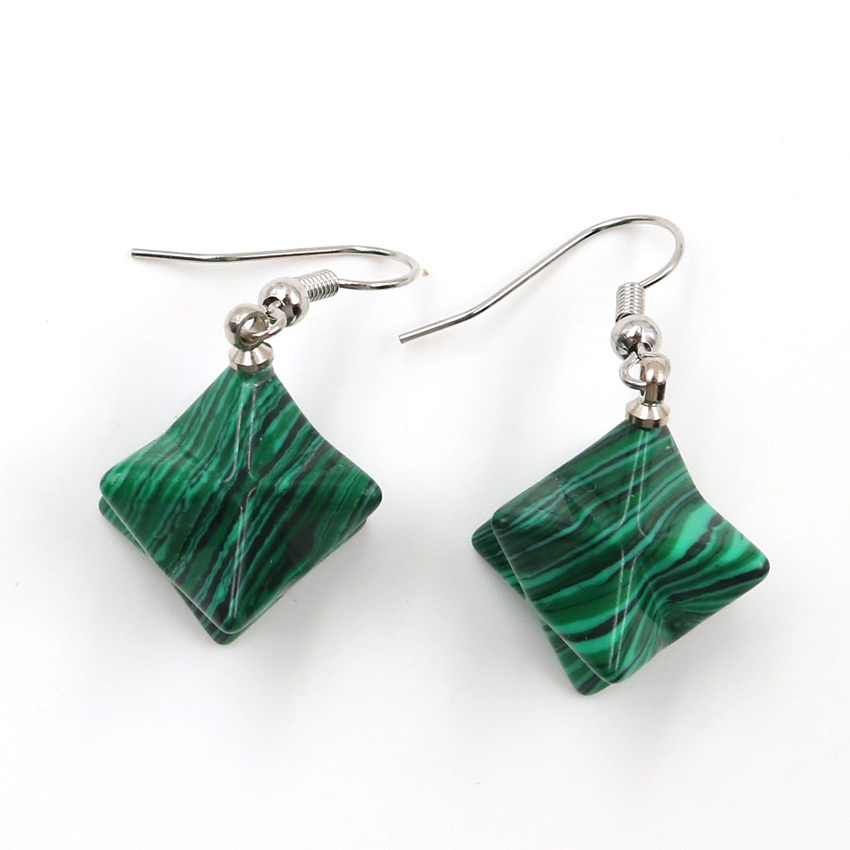 Merkaba Crystal Pendent Earrings Large satellite melcabaring pendulum 3D for Women Men Jewelry Energy Healing Gemstone Earrings