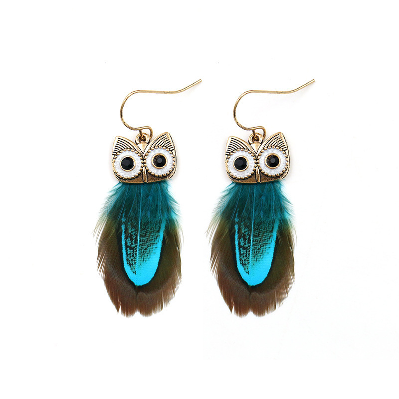 Steam Gear Vintage Earring Antique Bronze Steampunk Gear Clocks Love Pointer Owl Pendant Dangle Jewelry for Women Girls