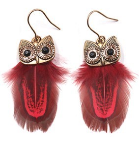 Steam Gear Vintage Earring Antique Bronze Steampunk Gear Clocks Love Pointer Owl Pendant Dangle Jewelry for Women Girls